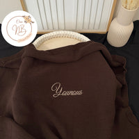 Plaid maille {Broderie}