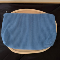 Trousse de toilette velours côtelés {Broderie}