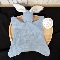 Doudou sans visage gaz de coton {Broderie}
