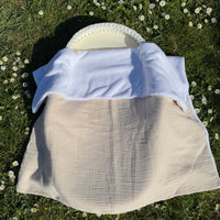Plaid gaz de coton {Broderie}