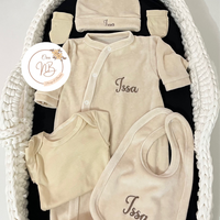 Ensemble tenue 5 pièces velours {Broderie}