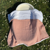Plaid gaz de coton {Broderie}