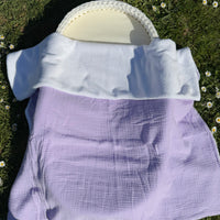 Plaid gaz de coton {Broderie}