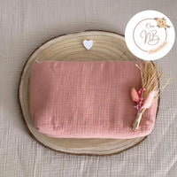 Trousse de toilette gaz de coton {Broderie}