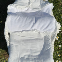 Nid d’ange gaz de coton {Broderie}