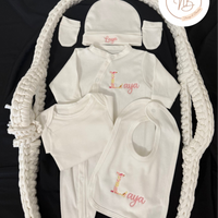 Ensemble tenue 5 pièces coton {Broderie}