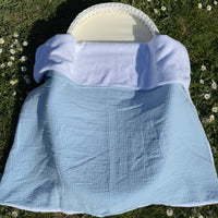 Plaid gaz de coton {Broderie}