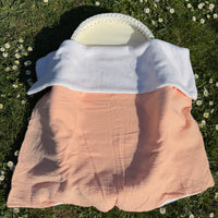Plaid gaz de coton {Broderie}