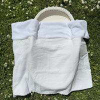 Plaid gaz de coton {Broderie}