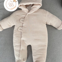 Combinaison pilote gaz de coton {Broderie}