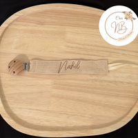 Attache tétine tissu {Broderie}