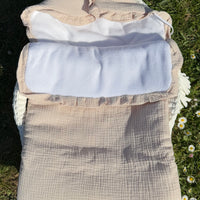 Nid d’ange gaz de coton {Broderie}