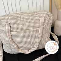 Sac à langer cocon vichy beige