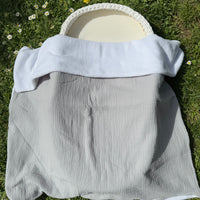 Plaid gaz de coton {Broderie}