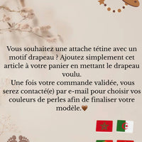 Attache tétine Drapeau