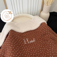 Plaid collection gold / Intérieur Sherpa {Broderie} Confection 1 MOIS