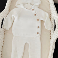 Ensemble lapin en maille blanc