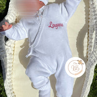 Combinaison en maille {Broderie}