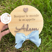 Plaque naissance bienvenue