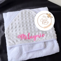 Cape de bain minky {Flocage}