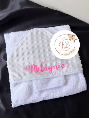 Cape de bain minky {Flocage}