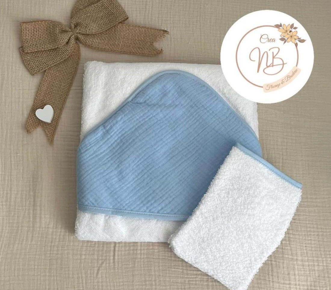 Cape de bain gaz de coton {Broderie}
