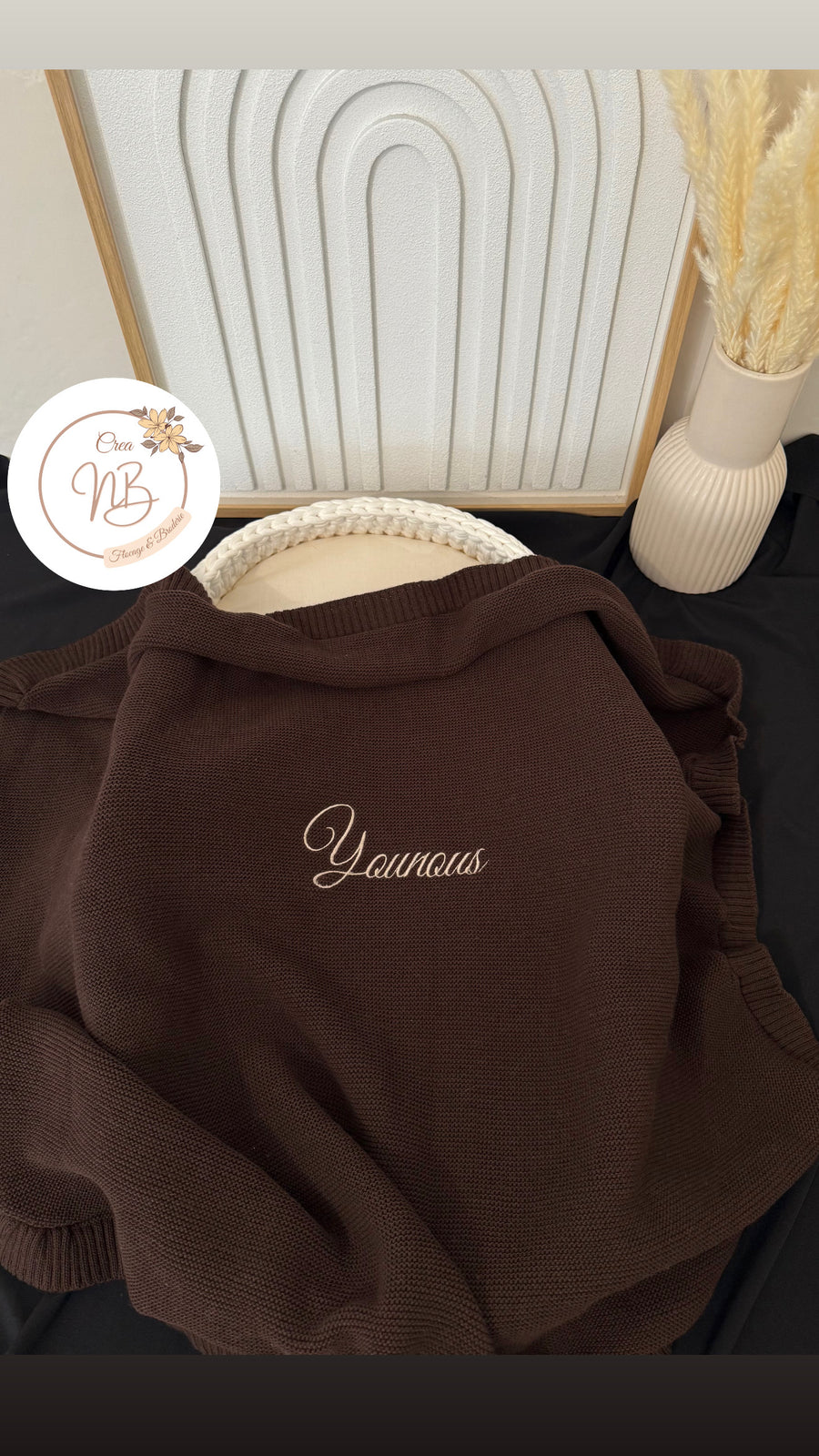 Plaid maille {Broderie}