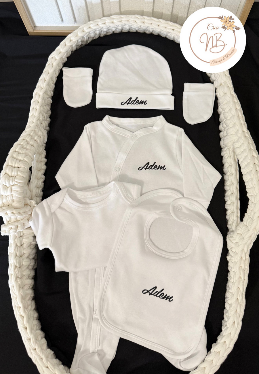Ensemble tenue 5 pièces coton {Flocage}