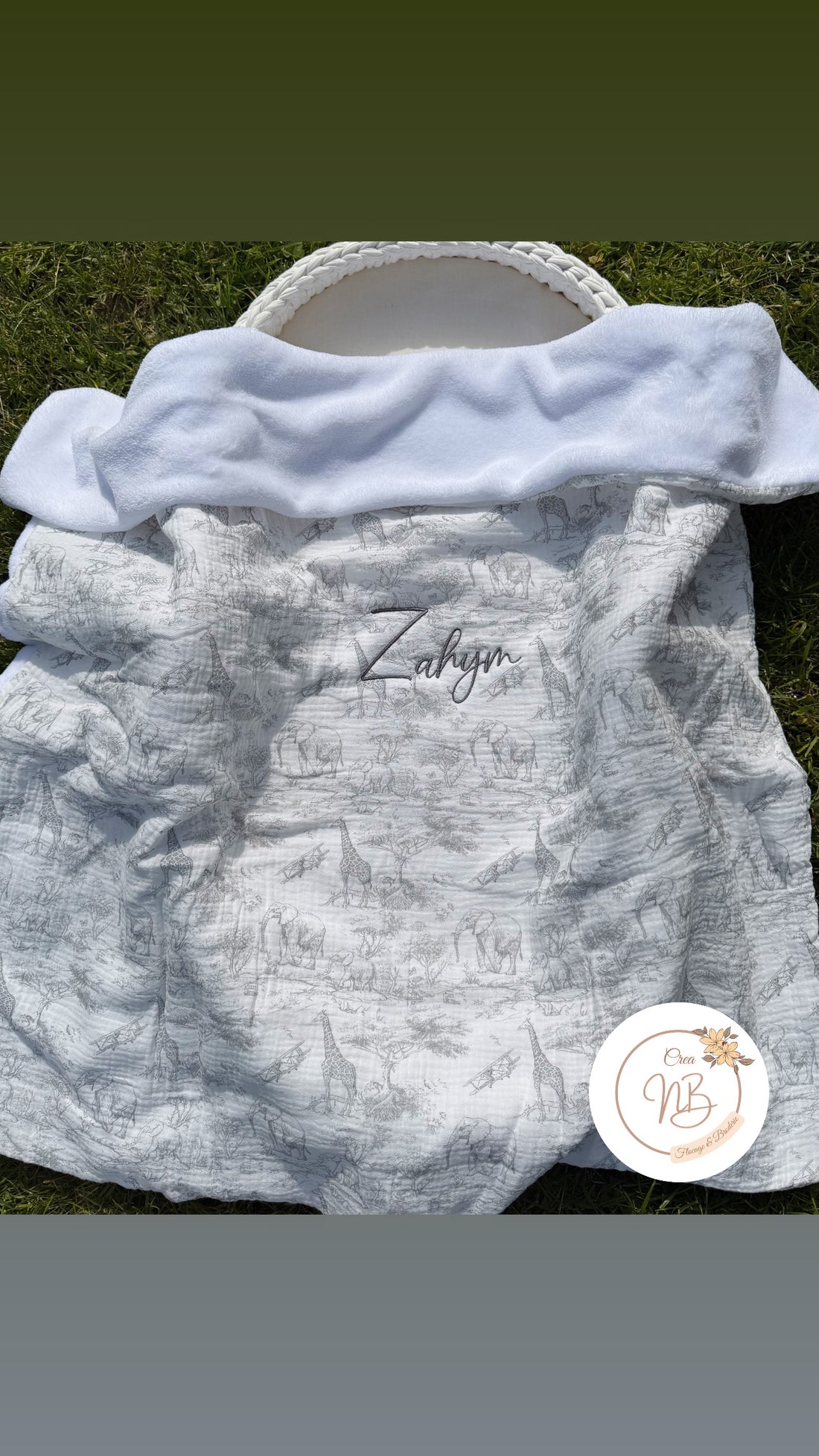 Plaid gaz de coton safari