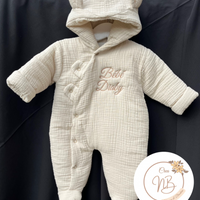 Combinaison pilote gaz de coton {Broderie}