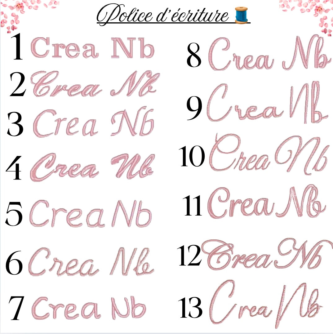 Trousse de toilette velours côtelés {Broderie}