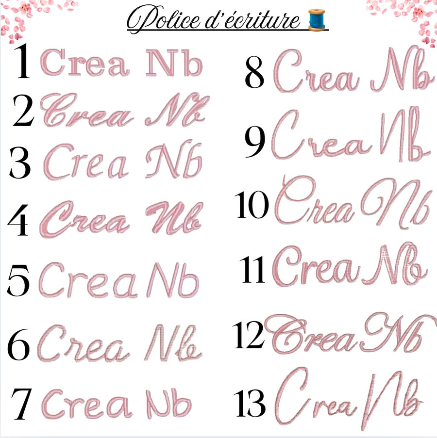 Trousse de toilette velours côtelés {Broderie}