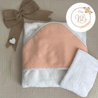 Cape de bain gaz de coton {Flocage}
