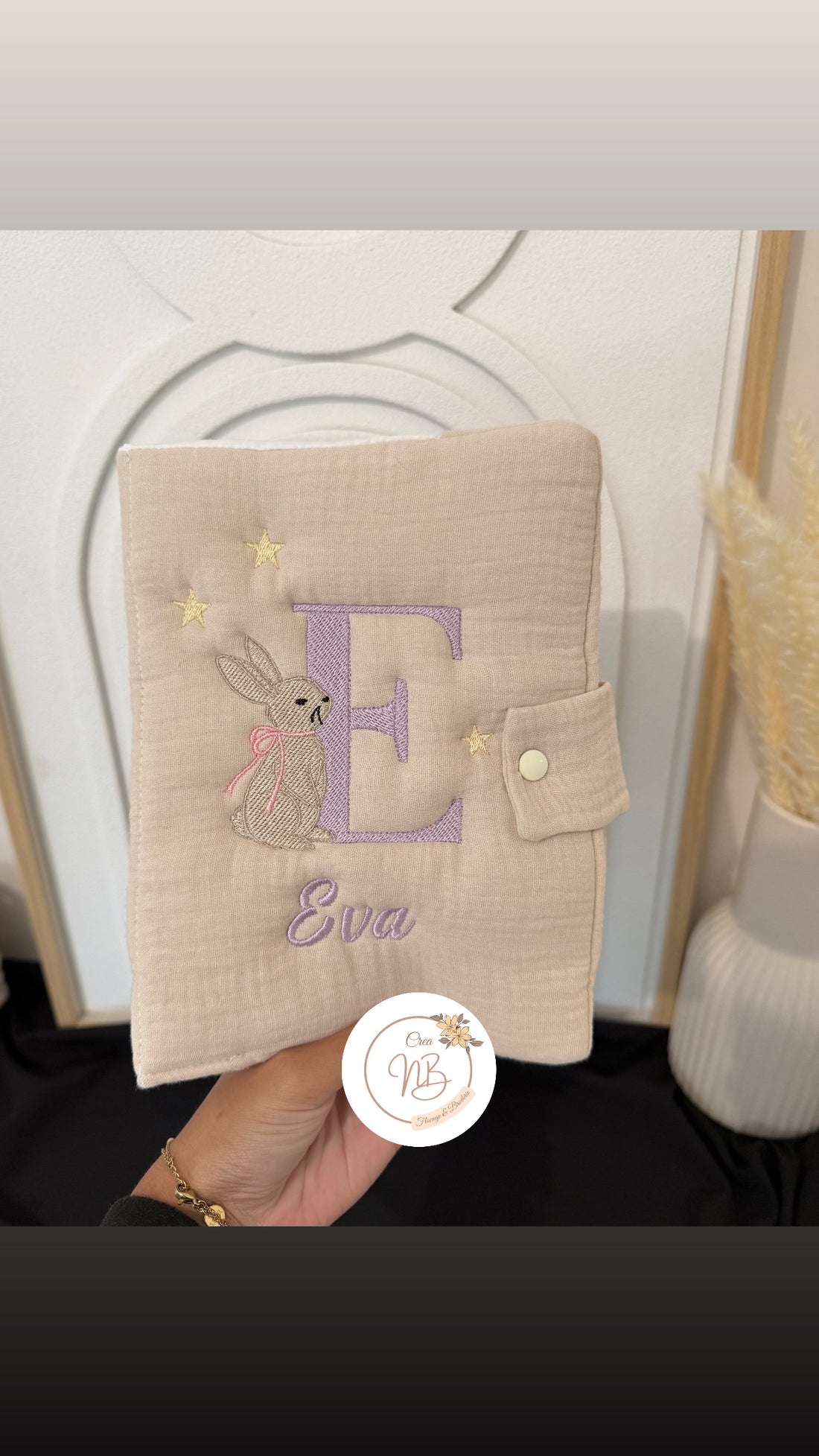 Protège carnet de santé avec lettre Ourson ou Lapin 🧸🐰