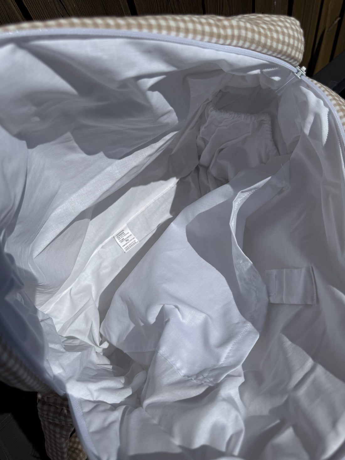Sac à langer cocon vichy beige