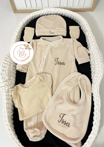 Ensemble tenue 5 pièces velours {Broderie}