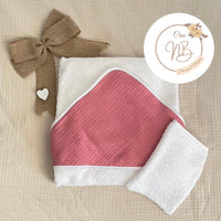 Cape de bain gaz de coton {Flocage}