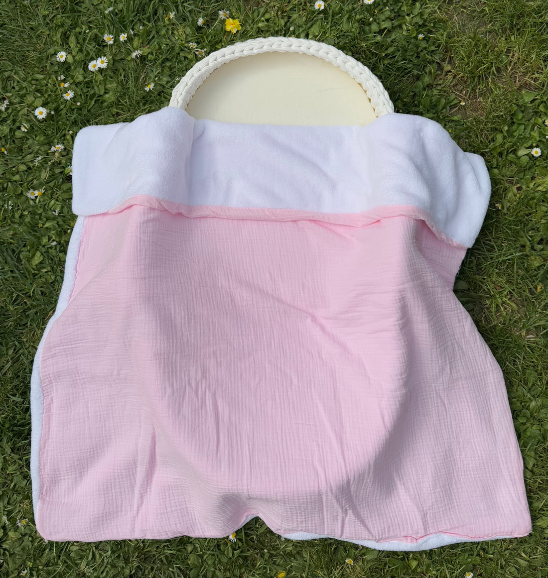 Plaid gaz de coton {Broderie}