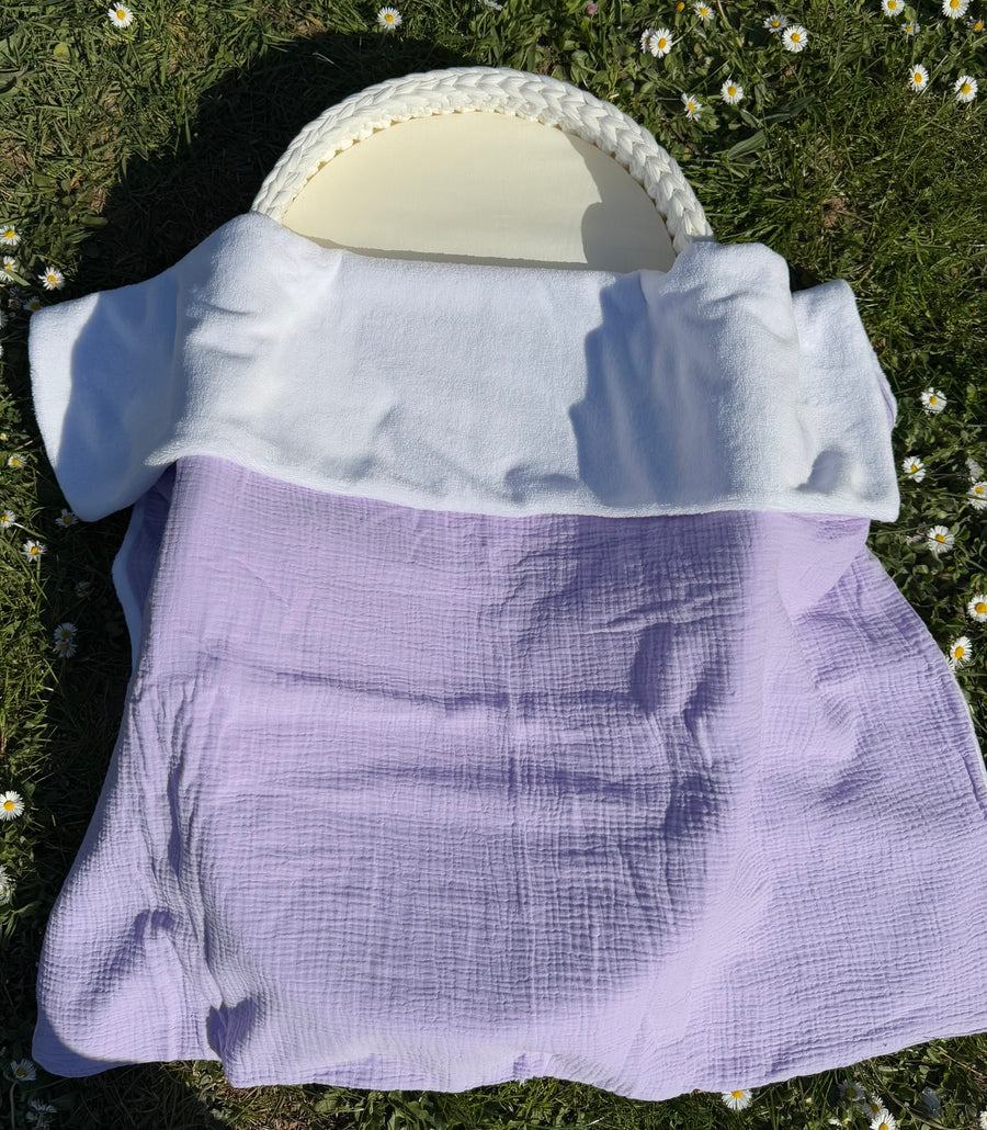 Plaid gaz de coton {Broderie}