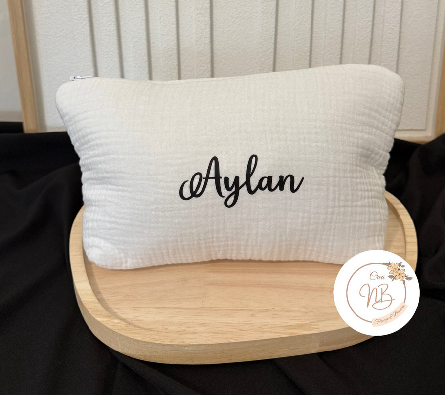 Trousse de toilette gaz de coton {Flocage}