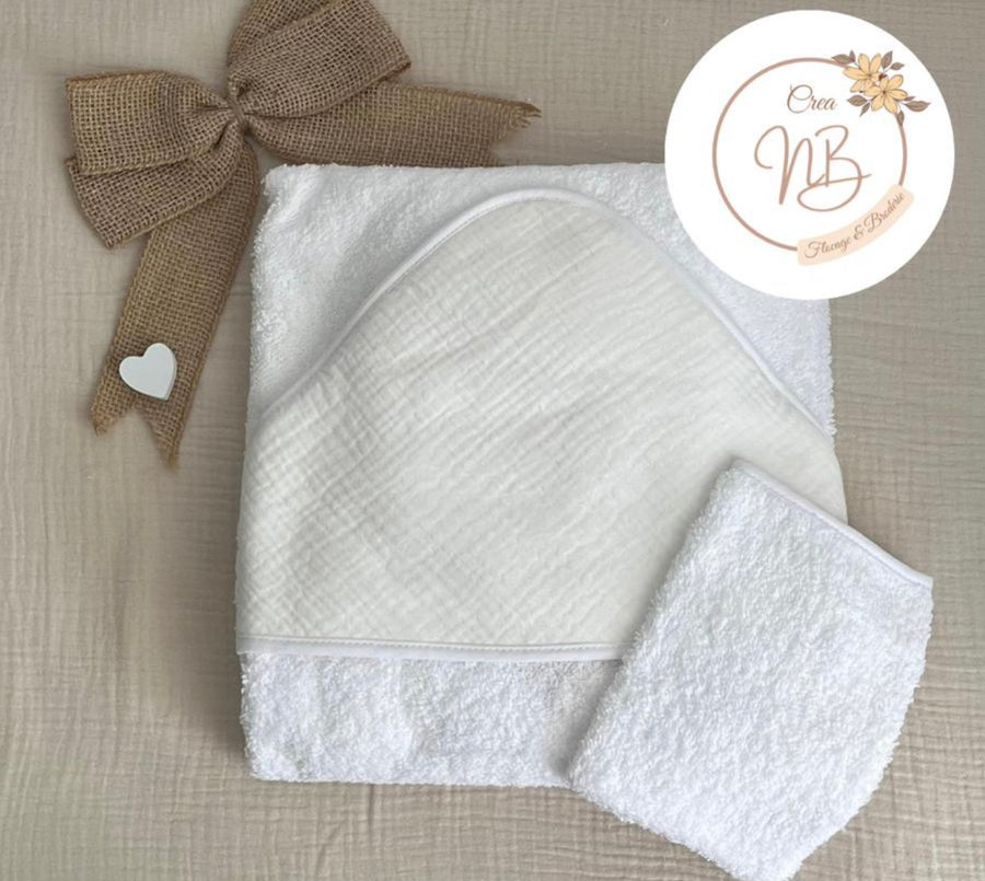 Cape de bain gaz de coton {Broderie}
