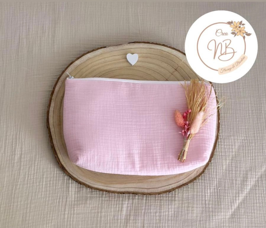 Trousse de toilette gaz de coton {Broderie}