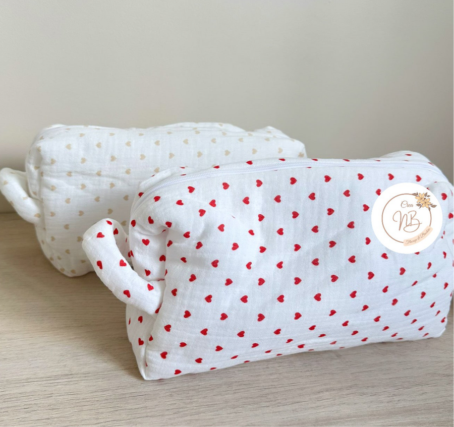 Trousse gaz de coton avec anse {Broderie}
