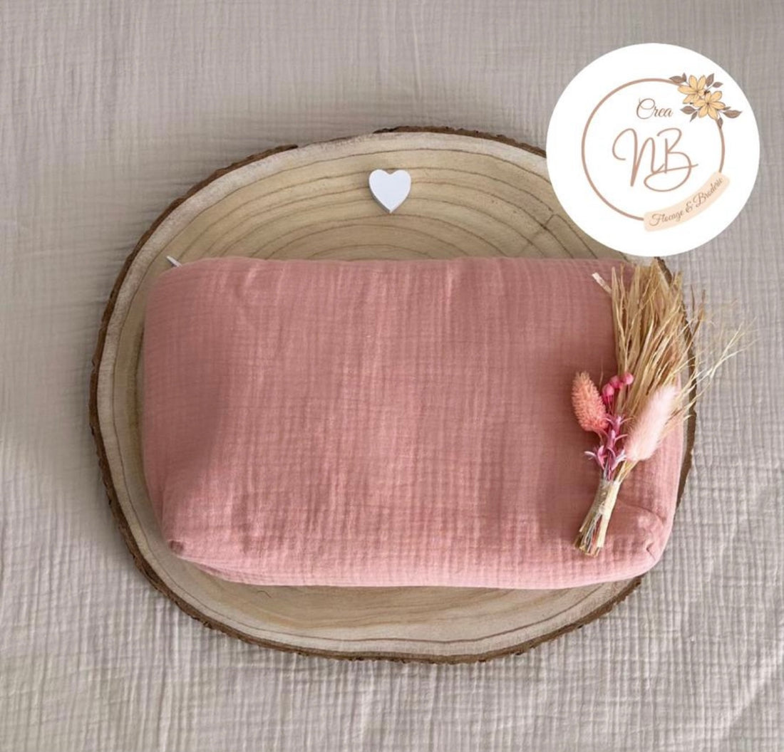 Trousse de toilette gaz de coton {Broderie}