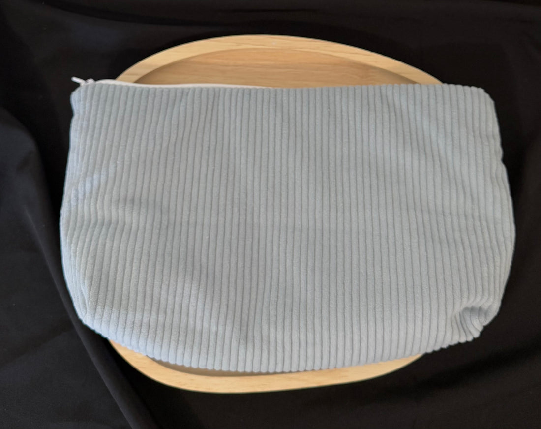 Trousse de toilette velours côtelés {Broderie}