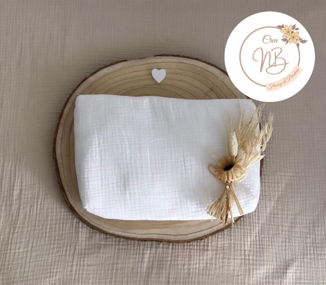 Trousse de toilette gaz de coton {Broderie}