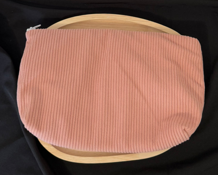 Trousse de toilette velours côtelés {Broderie}