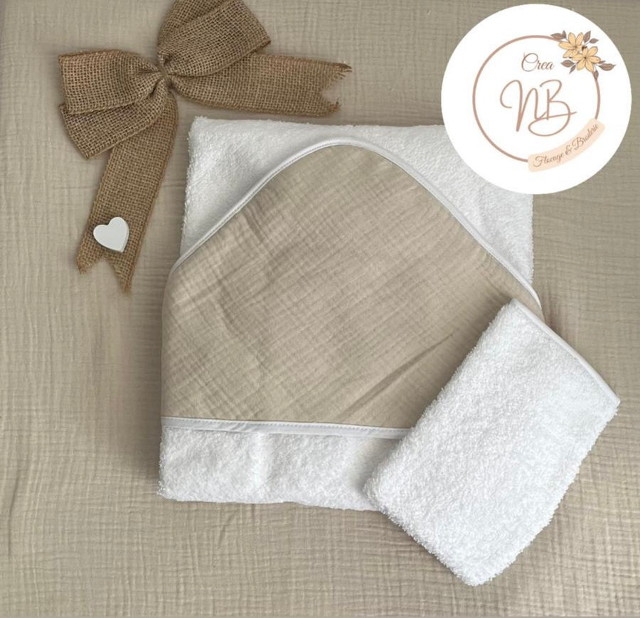 Cape de bain gaz de coton {Broderie}
