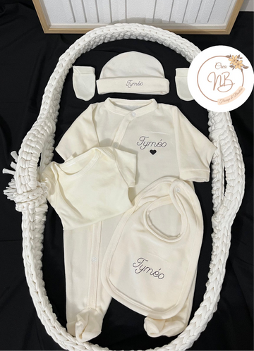 Ensemble tenue 5 pièces velours {Flocage}