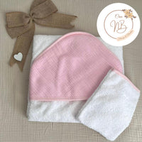 Cape de bain gaz de coton {Flocage}